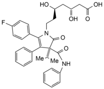 1. (3R,5R)-{(3R)-5-(4-fluorophenyl)-2-oxo-4-phenyl-3-(N-phenylcarbamoyl)-3-(propan-2-yl)-2,3-dihydro-1H-pyrrol-1-yl}-3,5-dihydroxyheptanoic acid (pyrrolidone analogue)